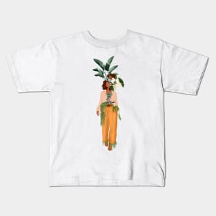 Modern plant lady illustration 6 Kids T-Shirt